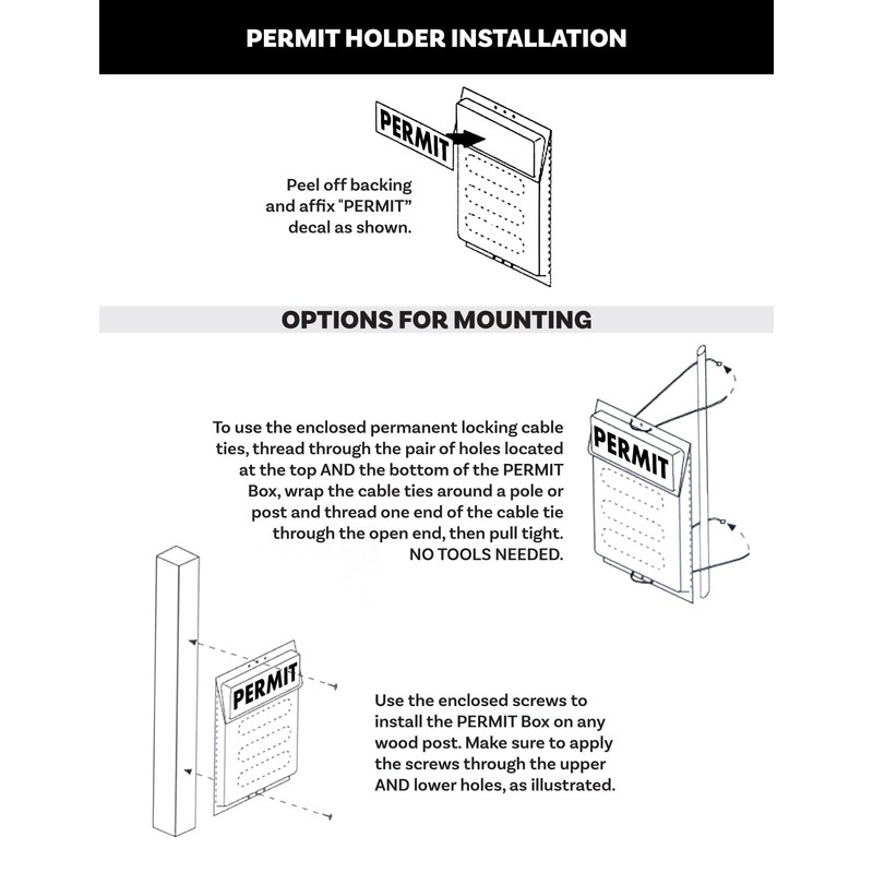 Mediz Outdoor Permit Brochure Box - Easy to Use Take