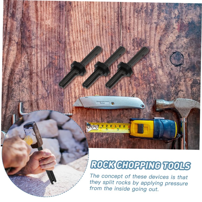 WOONEKY Stone Splitting Tool Premium Wedge for Heavy Duty Rocks