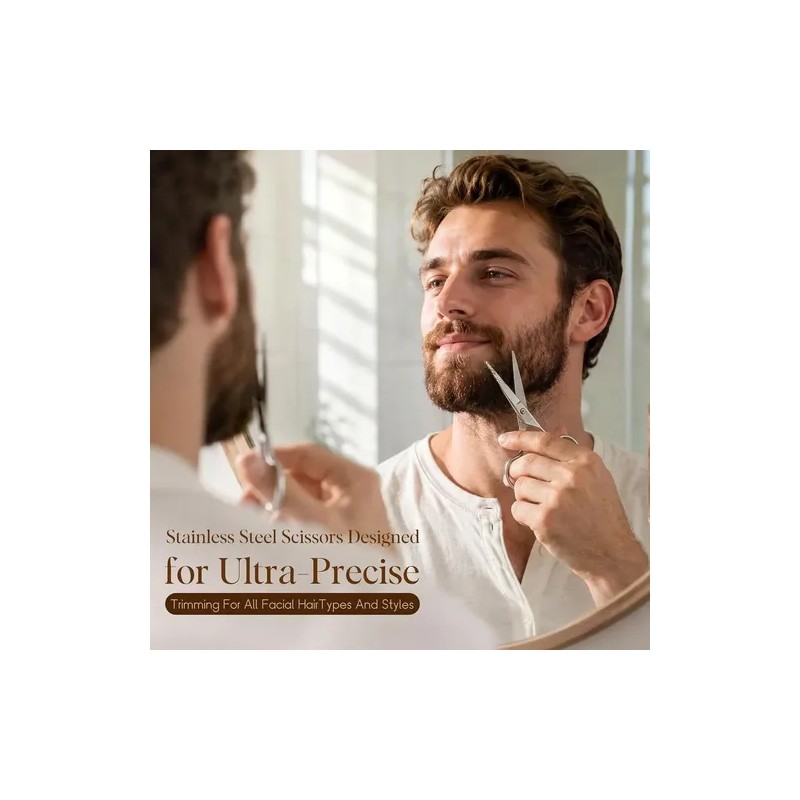 Kit De Cuidado De Barba Para Hombres, Set Definitivo De