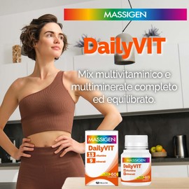 DailiVIT+ - Integratore Multivitaminico, con 13 Vitamine e 9 Minerali, Supporto Energetico e Immunitario, perfetto per Stanchezza e Recupero Fisico, 60 Compresse da 1.2 g