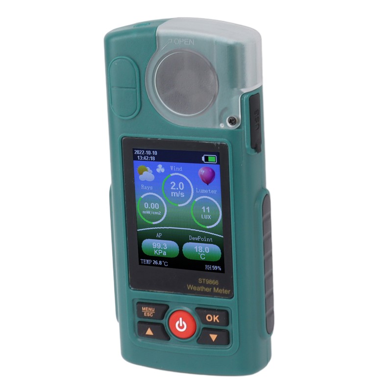 Weather Meter Handheld Air Flow Velocity Tester Digital Wind Speed