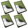Kanayu 4 Pcs Emergency Thermal Survival Blankets 82 x 60