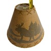 Rustic Oiled Kraft Laced Moose Lamp Shade - 14"