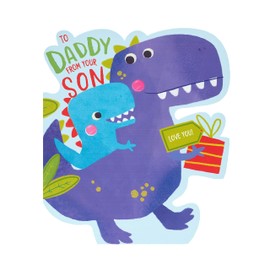 UK Greetings Father's Day Card For Daddy From Son - With Envelope - Cute Dinosaur Design