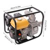 PIAOCAIYIN 3 Inch Water Trash Pump, 4 Stroke, 7.5HP 210cc