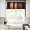 Emvency 2 Pack Valances Window Treatments, Orange Copper Vintage Stripe