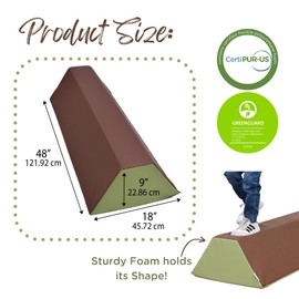 Children's Factory Soft Balance Beam, Firm Foam Walking Beam, Build Coordination and Gross Motor Skills, Woodland