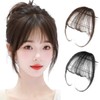 knnzk Bangs Wig, Human Hair, Fully Hand Planted, Thin, Partial