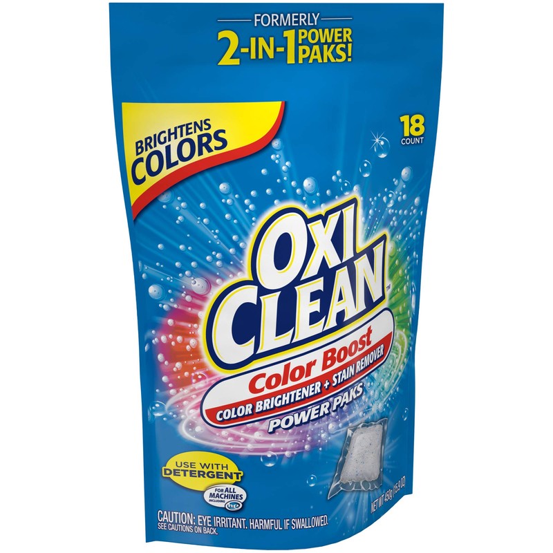OxiClean Color Boost Color Brightener plus Stain Remover Power Paks,