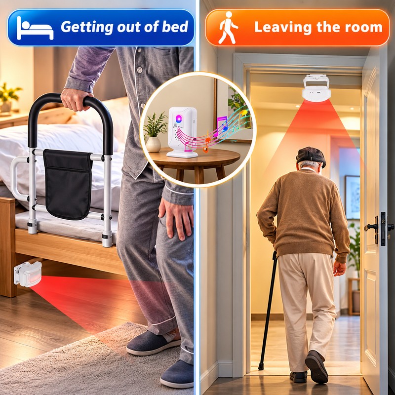 Wireless Bed Exit Alarm for Elderly Care – Motion Sensor