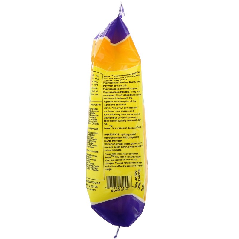 Empty Capsules, Vegetarian, Single "0"