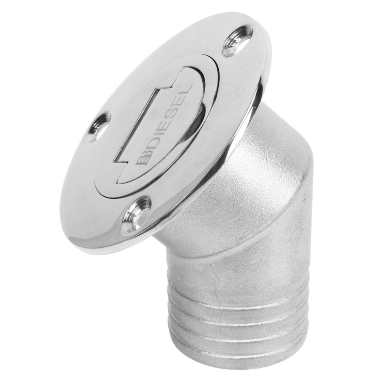 Boat Deck Filler 45° 316 Stainless Steel 38mm Flip Fill