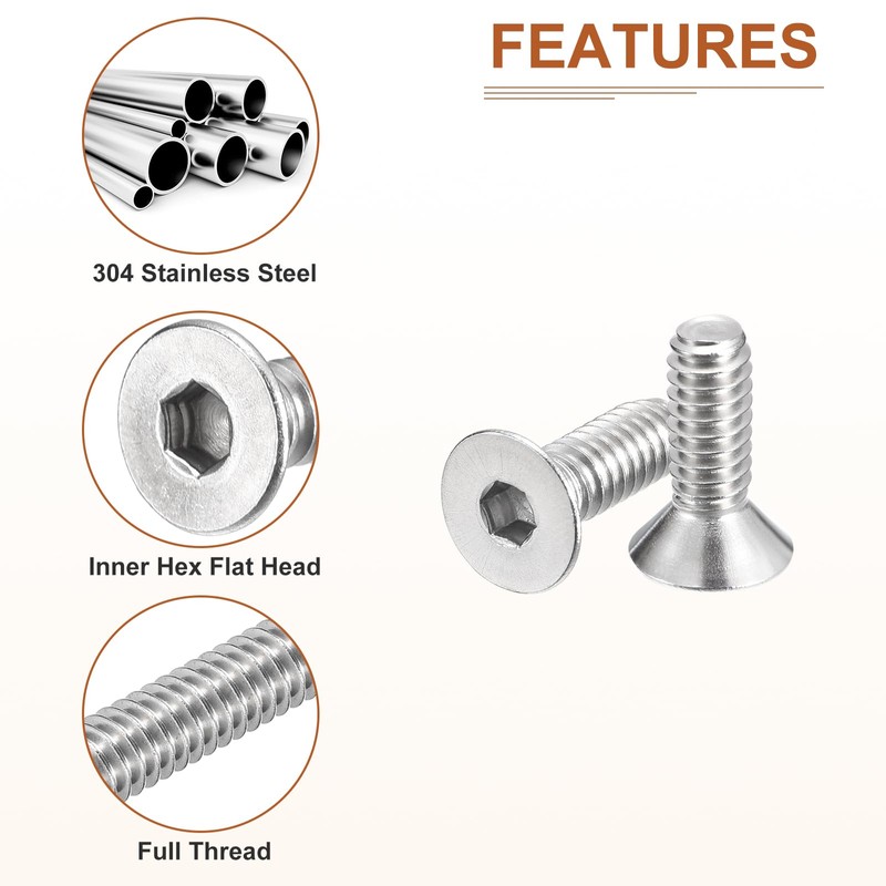 DTGN 20 Pack 1/4-20 x 3/4" Head Socket Cap Bolts