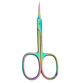 Professional Cuticle Scissors – Stainless Steel Nail Scissors for Cuticles, Eyebrow & Facial Hair Trimming – Sharp Precision Blades, Manicure & Pedicure Tools for Home & Salon Use (Multicolored)