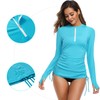HISKYWIN Women's Long Sleeve UV Sun Protection Rash Guard Side