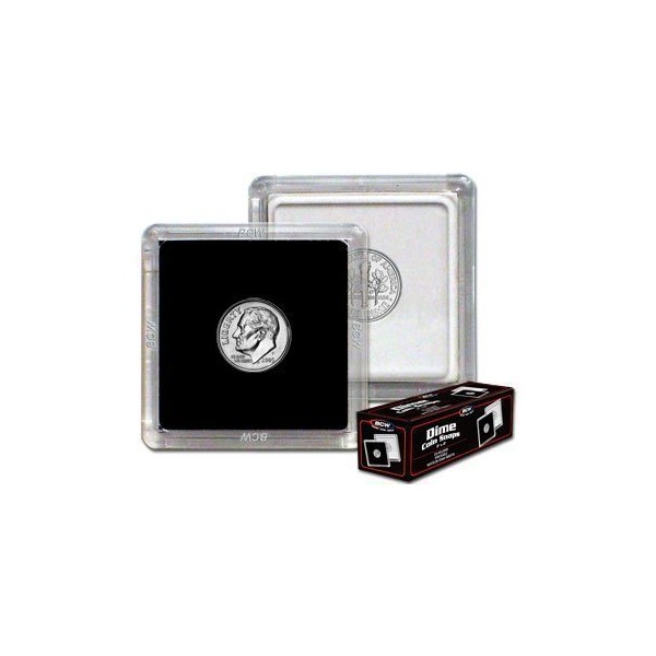 BCW 2x2 Coin Snap Dime Holder - 25 ct