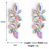 RGY Iridescent Rhinestone Earrings for Prom, Sparkling Bridal Cluster Drop