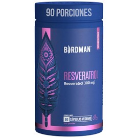Birdman Resveratrol 300 mg  Antioxidante Natural  Frmula Limpia Sin Aditivos  Cpsula Vegana  Esencia Refrescante  Suplemento Alimenticio para Hombre  
