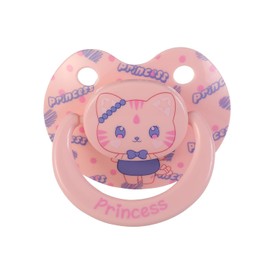 Chupete de silicona para adultos para ansiedad: Big Shield Cute Paci para dormir, gran pezón, princesa y gatito, color rosa