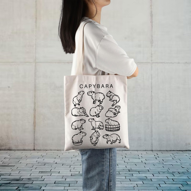 FUNYSO Capybara Gift Capybara Tote Bag Capybara Lover Gift Animal