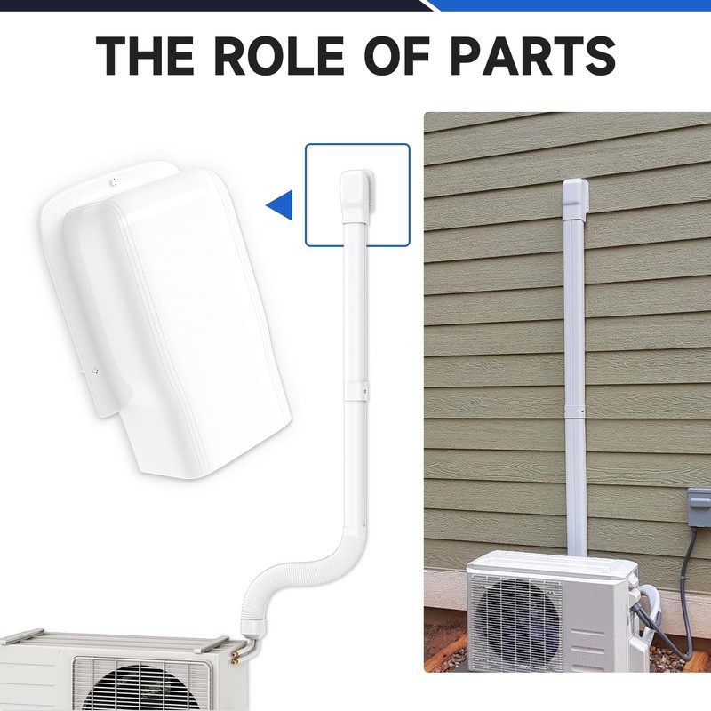 Cestluck 3" Wall Cover, Mini Split Line Cover Kit Accessories