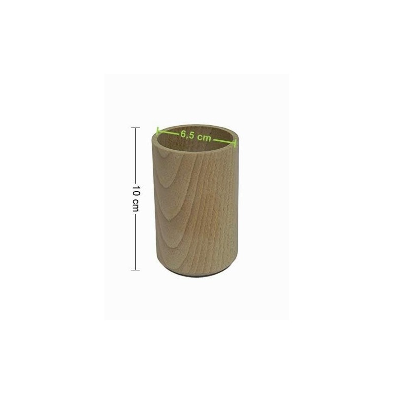 Wooden World 2 x Wooden Cup Round for Pencil Pencil