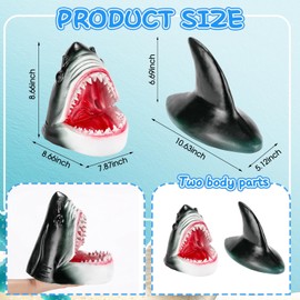 Geelin Floating Shark Head Pool Decor Realistic Resin Floating Statue Decor Suitable for Pond Decoration Detailed Texture Pool Garden Accessories Outdoor Decoration