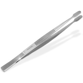 Stamp Tweezers Straight Rounded Shovels Stamp Tweezers Philatelic Tweezers Stainless Steel Universal Tweezers 10.5 cm Collector Tool Model Making Hobby Precision Mechanics