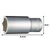 Tone Deep Socket (6 Angle) 4S-28L Drive Angle 0.5 inch