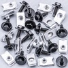 Rexka 15 Sets M6-1.0 X 20mm Hex Head Sems Bolt