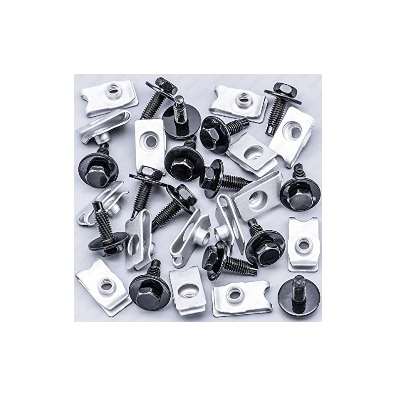 Rexka 15 Sets M6-1.0 X 20mm Hex Head Sems Bolt