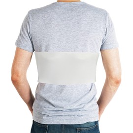 FlexaMed 6 Inch Wide Adjustable Elastic Rib Brace White - Large