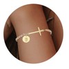Gold Cross Bracelets for Women - 14K Gold Plated 3mm