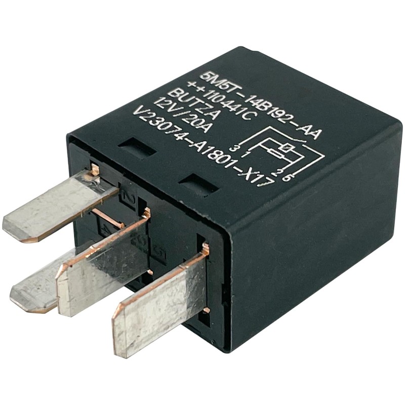 5M5T-14B192-AA Relay V23074-A1801-X17 (3-Pack) 12V 20A 4-Pin SPST Automotive Micro