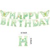 PLAP Happy Birthday Butterfly Banner Green Butterfly Birthday Party Decoration