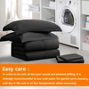 TAIMIT Black Queen Size Comforter Set - 7 Pieces, Bed