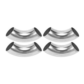 Motoforti 4 Pcs 90 Degree Mandrel Bend Elbow Car Modified Exhaust Pipe Tubing Piping 1.5" Inch OD Thickness 1.2mm/18GA 38x126x1.2mm 201 Stainless Steel 4pcs