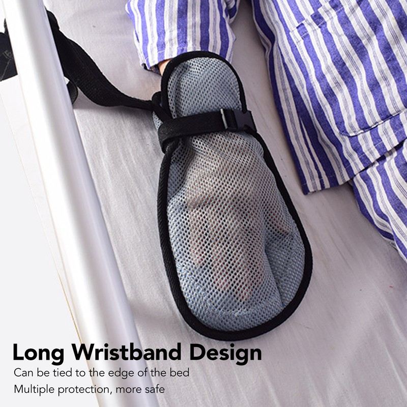 Hand Restraint Glove Soft Breathable Adjustable Universal Prevent Extraction Fixed