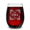 Best Oma Ever Engraved Stemless Wine Glass - Gifts For