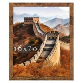 Picrit 16x20 Picture Frame, Photo Frame for Wall Mounting Display, Brown