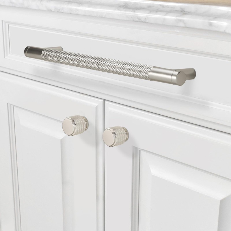 BUKOBYHE 10 Pack 7.5Inch Brushed Satin Nickel Kitchen Cabinet Handles