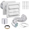 Dryer Vent Kit Through Wall with Hose/Duct Connector/Wall Plate, 4