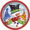 Unique Party 47625 - 23cm Snowman Buddies Christmas Party Plates,