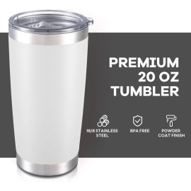 supplymartonline Graduation Gifts - 20oz Tumbler - for Her, Him - White - Hotter by One Degree