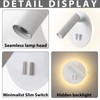 ZEROUNO Bedroom Wall Lamp with Switch Reading Light Hardwired Sconces