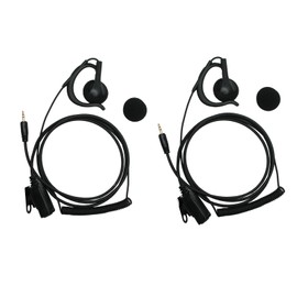 Sarcia G Shape Earpiece Headset with Mic PTT Compatible with Cobra PX655 PX650 RX380 RX385 RX680 RX685 CXT195 ACXT545 ACXT145 CX112 Two Way Radios Walkie Talkie,2 Pack