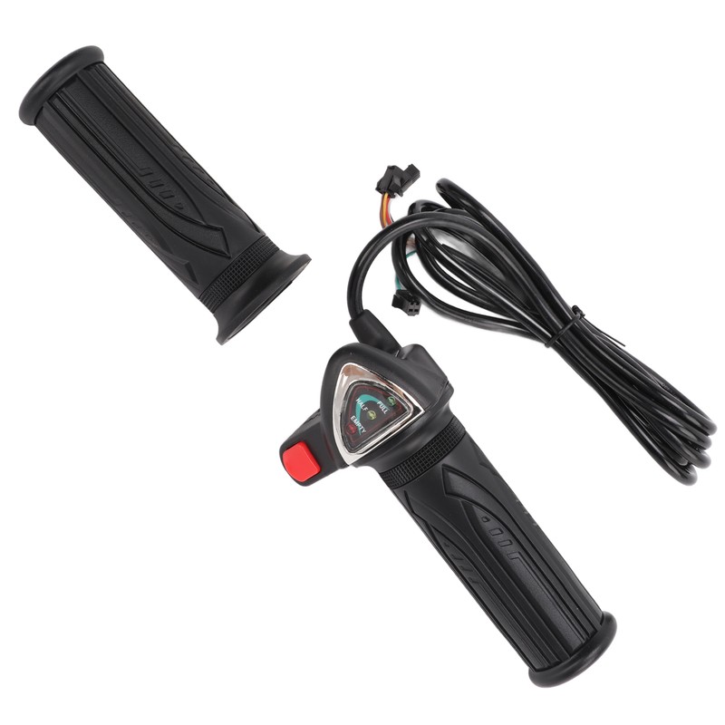 Electric Bicycle Gas Throttle Handle Throttle Grip with Battery Indicator