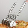 5 Wheel Pastry Cutter with Handle Stainless Steel Double cutter