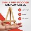 Small Mini Wooden Display Easel - Natural Wood Card Canvas