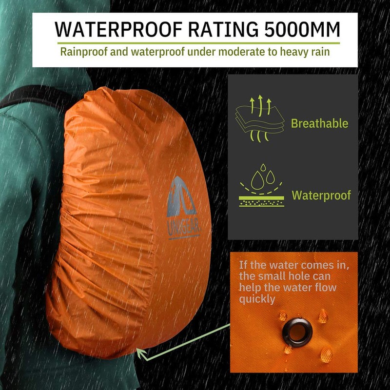 Unigear Backpack Rain Cover Waterproof Rating 5000mm, Ultraportable and Durable